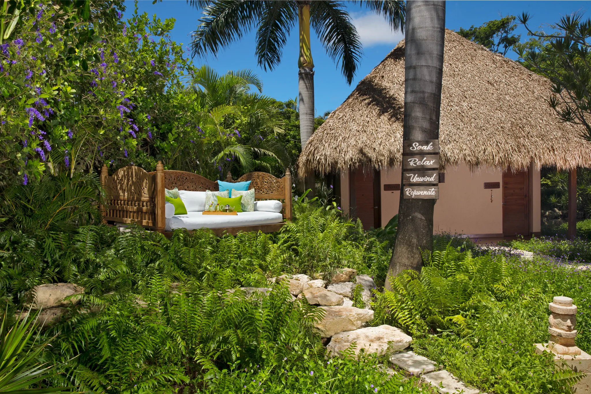 Private spa massage room with two treatment beds at Zoëtry Agua Punta Cana.